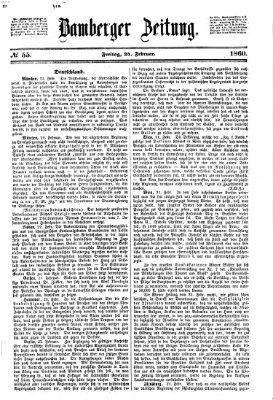 Bamberger Zeitung Freitag 24. Februar 1860