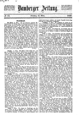 Bamberger Zeitung Dienstag 13. März 1860