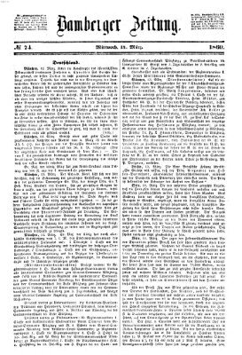 Bamberger Zeitung Mittwoch 14. März 1860