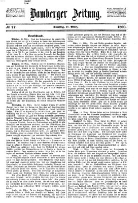 Bamberger Zeitung Samstag 17. März 1860