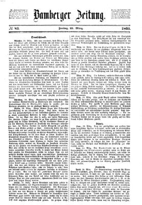 Bamberger Zeitung Freitag 23. März 1860