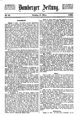 Bamberger Zeitung Dienstag 27. März 1860