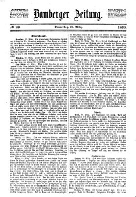 Bamberger Zeitung Donnerstag 29. März 1860