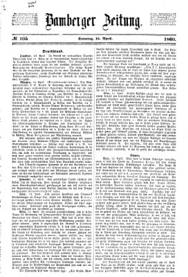 Bamberger Zeitung Sonntag 15. April 1860