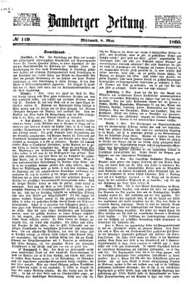 Bamberger Zeitung Mittwoch 9. Mai 1860