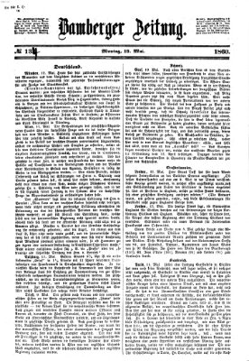 Bamberger Zeitung Sonntag 13. Mai 1860