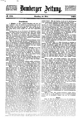 Bamberger Zeitung Dienstag 15. Mai 1860