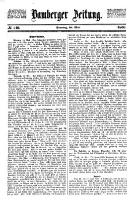 Bamberger Zeitung Sonntag 20. Mai 1860