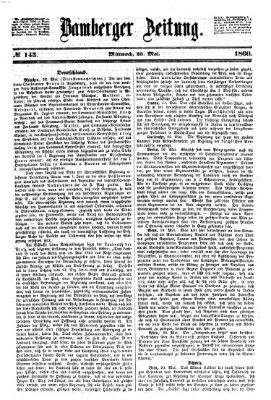 Bamberger Zeitung Mittwoch 23. Mai 1860