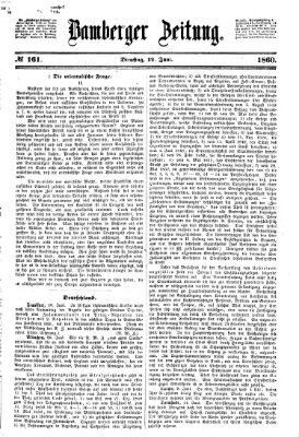 Bamberger Zeitung Dienstag 12. Juni 1860