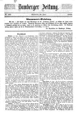 Bamberger Zeitung Mittwoch 20. Juni 1860