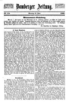 Bamberger Zeitung Montag 25. Juni 1860