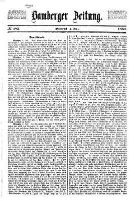 Bamberger Zeitung Mittwoch 4. Juli 1860