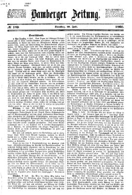 Bamberger Zeitung Dienstag 10. Juli 1860