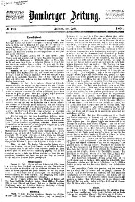 Bamberger Zeitung Freitag 13. Juli 1860