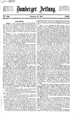 Bamberger Zeitung Samstag 21. Juli 1860