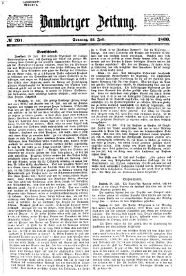 Bamberger Zeitung Sonntag 22. Juli 1860