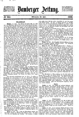 Bamberger Zeitung Mittwoch 25. Juli 1860