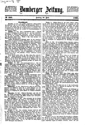 Bamberger Zeitung Freitag 27. Juli 1860