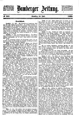 Bamberger Zeitung Samstag 28. Juli 1860