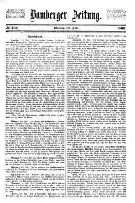 Bamberger Zeitung Montag 30. Juli 1860