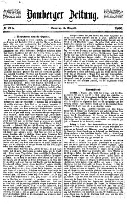 Bamberger Zeitung Sonntag 5. August 1860