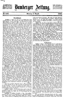 Bamberger Zeitung Montag 6. August 1860