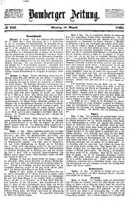 Bamberger Zeitung Montag 13. August 1860