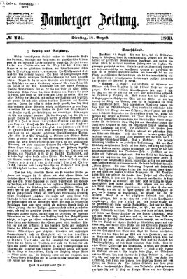 Bamberger Zeitung Dienstag 14. August 1860