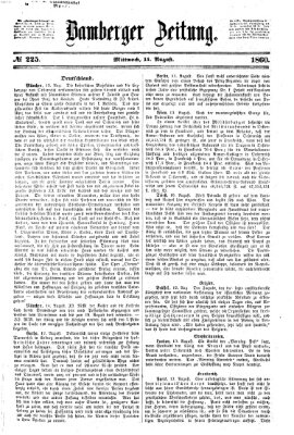 Bamberger Zeitung Mittwoch 15. August 1860