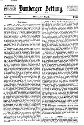 Bamberger Zeitung Montag 20. August 1860