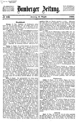 Bamberger Zeitung Sonntag 26. August 1860