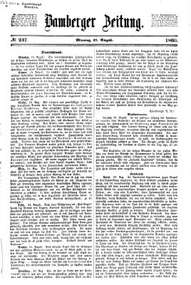 Bamberger Zeitung Montag 27. August 1860