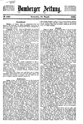 Bamberger Zeitung Donnerstag 30. August 1860