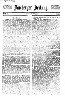 Bamberger Zeitung Freitag 31. August 1860