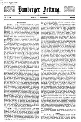 Bamberger Zeitung Freitag 7. September 1860