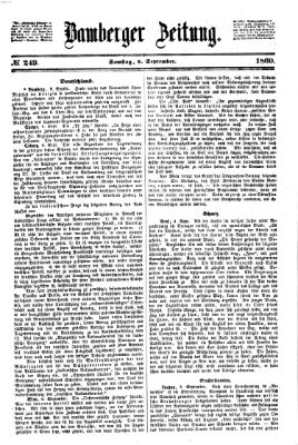 Bamberger Zeitung Samstag 8. September 1860