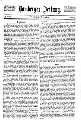 Bamberger Zeitung Sonntag 9. September 1860