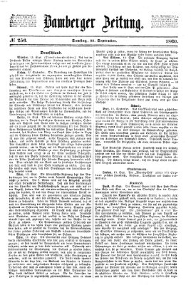 Bamberger Zeitung Samstag 15. September 1860