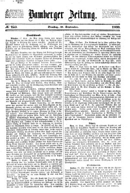 Bamberger Zeitung Dienstag 18. September 1860