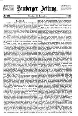 Bamberger Zeitung Sonntag 23. September 1860