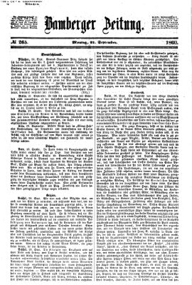 Bamberger Zeitung Montag 24. September 1860