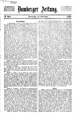 Bamberger Zeitung Donnerstag 27. September 1860