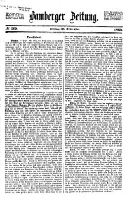 Bamberger Zeitung Freitag 28. September 1860