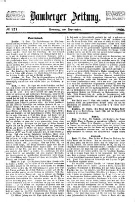 Bamberger Zeitung Sonntag 30. September 1860