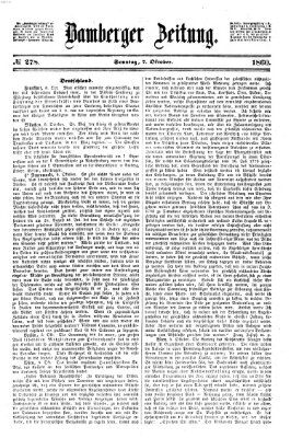 Bamberger Zeitung Sonntag 7. Oktober 1860