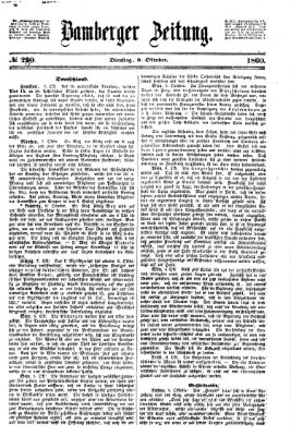 Bamberger Zeitung Dienstag 9. Oktober 1860