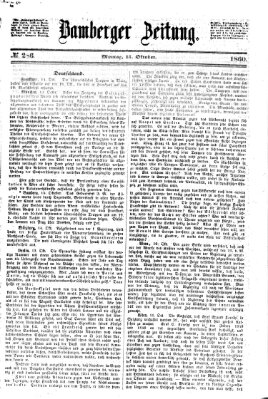 Bamberger Zeitung Montag 15. Oktober 1860