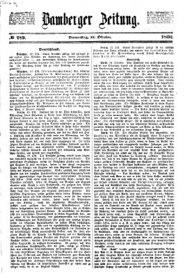 Bamberger Zeitung Donnerstag 18. Oktober 1860