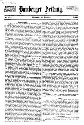 Bamberger Zeitung Mittwoch 24. Oktober 1860